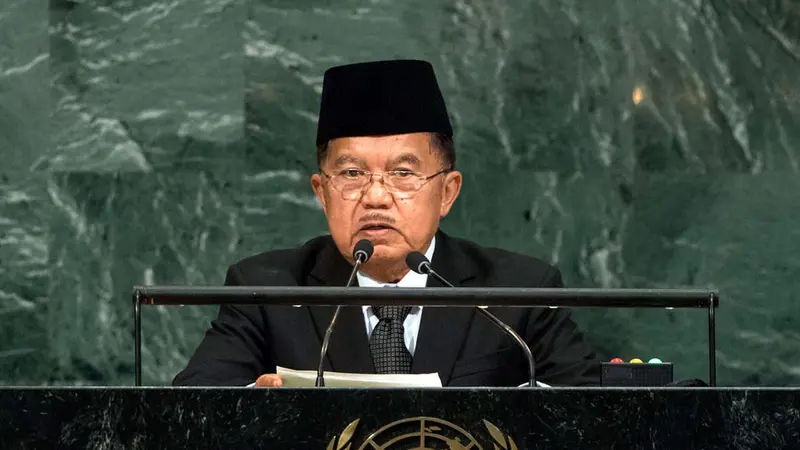 Jusuf Kalla dalam Sidang Majelis Umum PBB di New York (dokumentasi PBB)