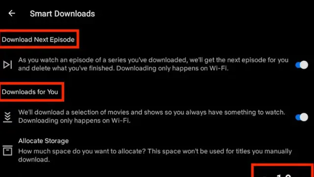 Smart Download di Netflix