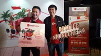 Gading Marten menyambut positif program Tenaga Kerja Indonesia (TKI) dari RedDoorz yang bisa diikuti oleh generasi milenial (Liputan6.com/Komarudin)