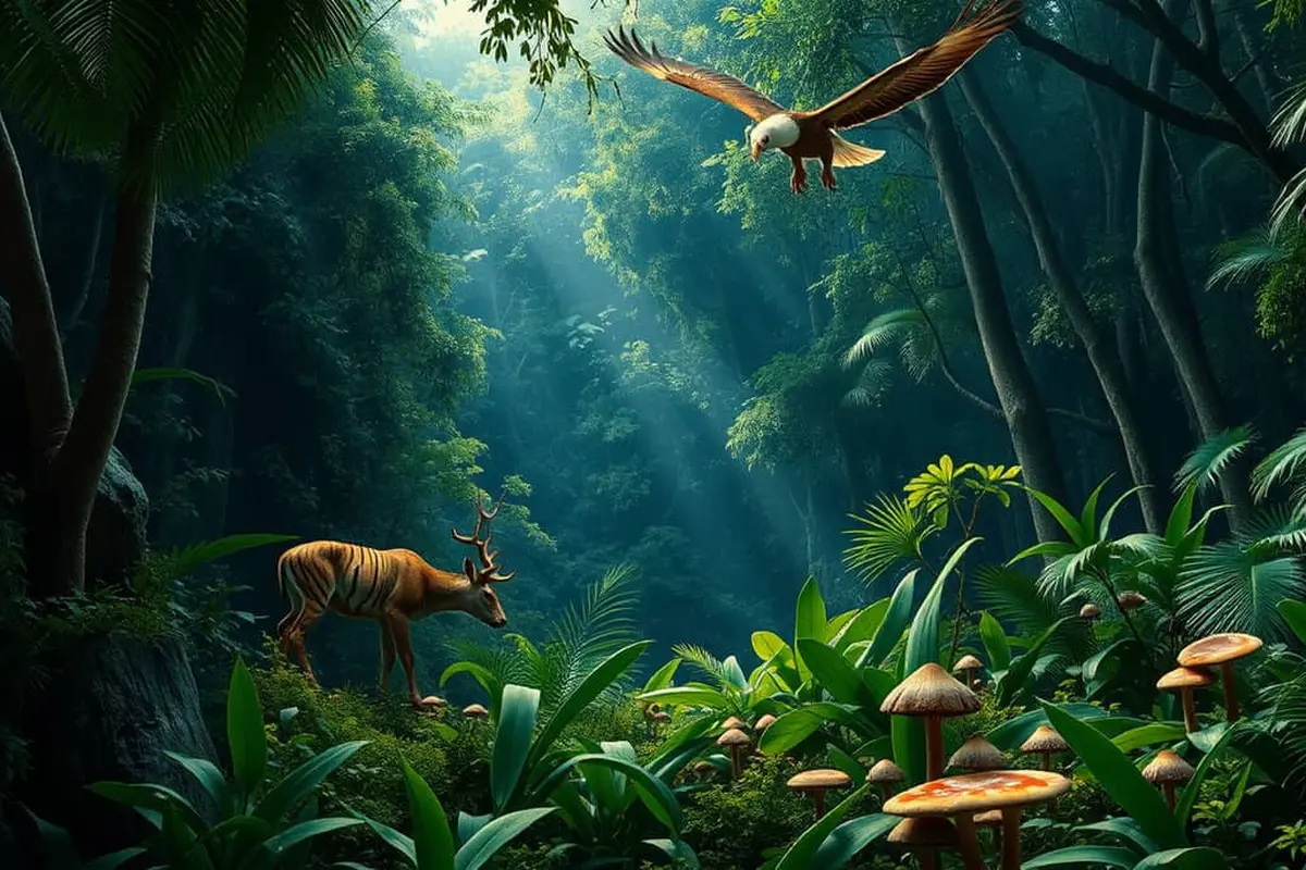 contoh rantai makanan di hutan