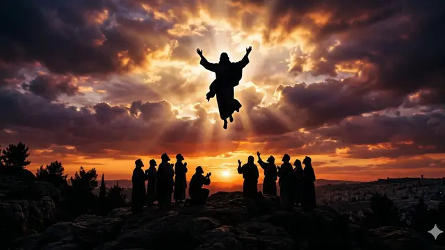 Gambar Kenaikan Yesus Kristus (Foto: Gemini AI)