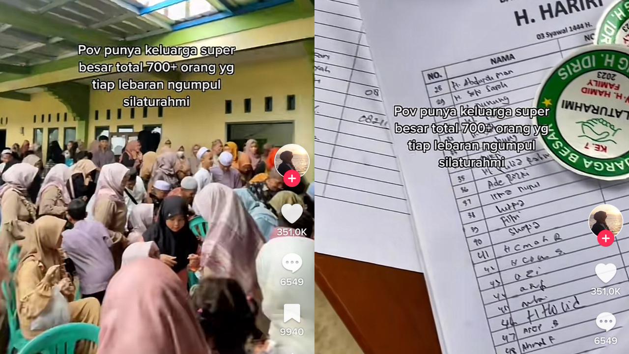 Viral Lebaran Idul Fitri dengan Anggota Keluarga Lebih dari 700 Orang