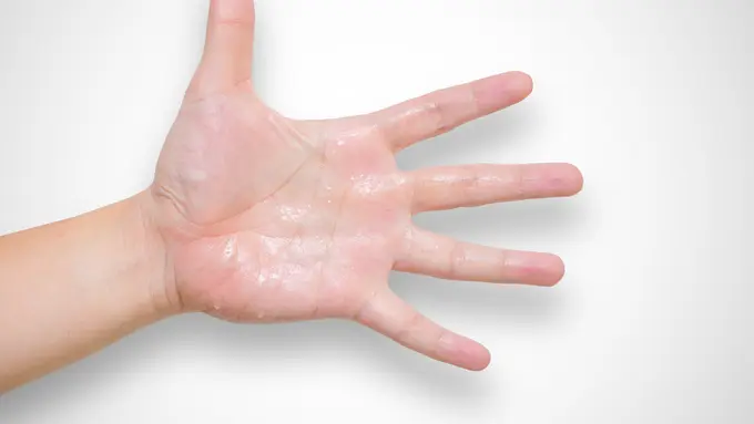 ilustrasi tangan basah