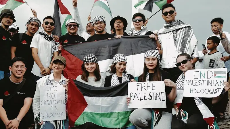 Atta Halilintar menambah daftar selebritis Tanah Air yang turut serta dalam Aksi Bela Palestina di Monas (Instagram)
