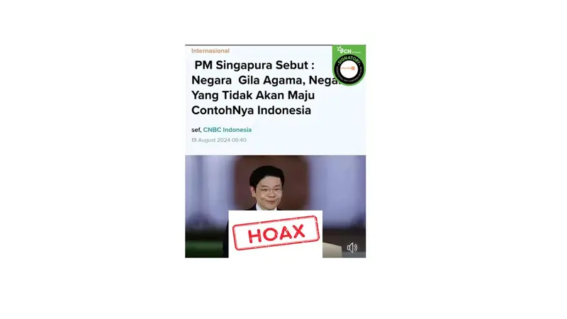 Cek fakta artikel PM Singapura