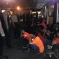 Sebagian The Jakmania yang terjaring razia aparat Polresta Depok. (Liputan6.com/Ady Anugrahadi)