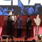 Presiden ke 6, Susilo Bambang Yudhoyono (tengah) saat menghadiri pidato kebangsaan Prabowo-Sandiaga di JCC, Jakarta, Senin (14/1) malam. Pidato kebangsaan mengusung Indonesia Menang. (merdeka.com/Iqbal S Nugroho)