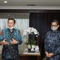 Wakil Ketua MPR Fadel Muhammad menerima Dirut BTN Pahala Mansury, di Ruang Kerja Wakil Ketua MPR, Gedung Nusantara III Lantai 9, Kompleks MPR/DPR, Jakarta, Senin (27/10/2020).