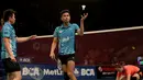 Tontowi Ahmad/Liliyana Natsir tampil memikat dan berhasil lolos ke babak semifinal Indonesia Open Premier Super Series. (Peksi Cahyo/Bola.com)