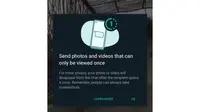 Cara Pakai Fitur View Once WhatsApp. Dok: screenshot di aplikasi WhatsApp