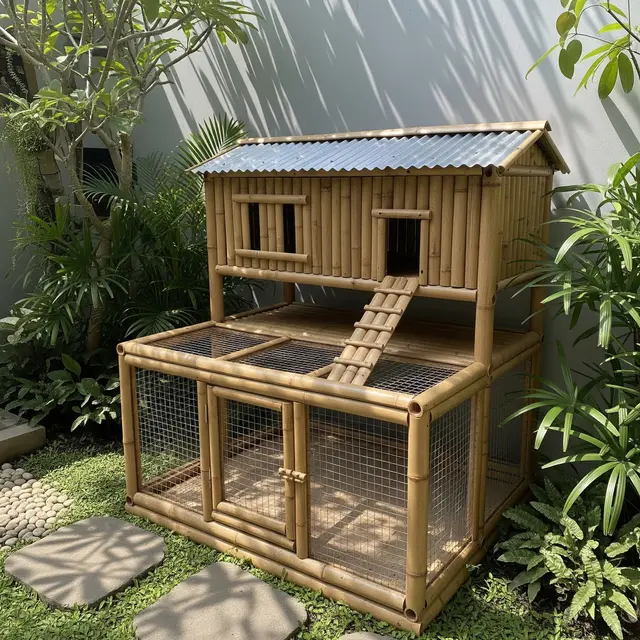 9 Model Kandang Ayam Minimalis dari Bambu Bekas untuk Pemula