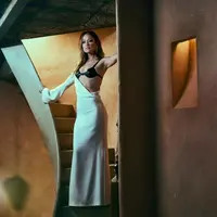 Olivia Wilde menampilan gaya yang berani dan memukai lewat gaun bra rancangan Gabriela Hearst. (Foto: Instagram @vanityfair)