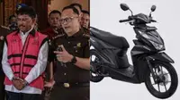 Johnny G Plate kenakan sepatu seharga motor Honda Beat. (Liputan6.com/Faizal Fanani)