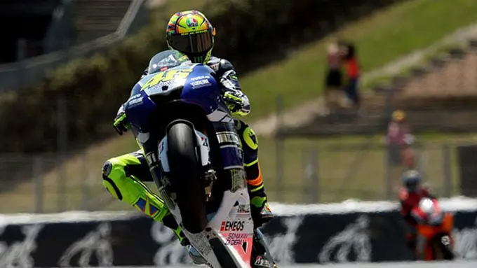 Video Cuplikan Selebrasi Kocak Valentino Rossi di MotoGP Belanda