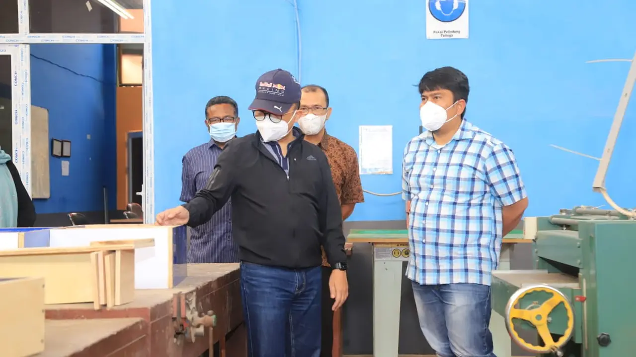 Sekretaris Jenderal Kementerian Ketenagakerjaan (Kemnaker), Anwar Sanusi, menyambangi Balai Pelatihan Vokasi dan Produktivitas (BPVP) Banda Aceh
