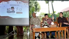 Presiden RI ke-3, B J Habibie memberikan paparan saat konferensi pers gelaran Bekraf Habibie Festival 2017 di Jakarta, Rabu (2/8). Habibie Festival 2017 rencananya akan diadakan pada 7 hingga 13 Agustus 2017 di JIExpo Kemayoran. (Liputan6.com/Johan Tallo)