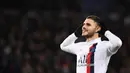 4. Mauro Icardi (50 juta euro) - Mauro Icardi bergabung dengan Paris Saint-Germain di bursa transfer musim panas ini. PSG menggelontorkan dana mencapai 50 juta euro untuk mendatangkan pemain berusia 27 tahun ini dari Inter Milan. (AFP/Franck Fife)