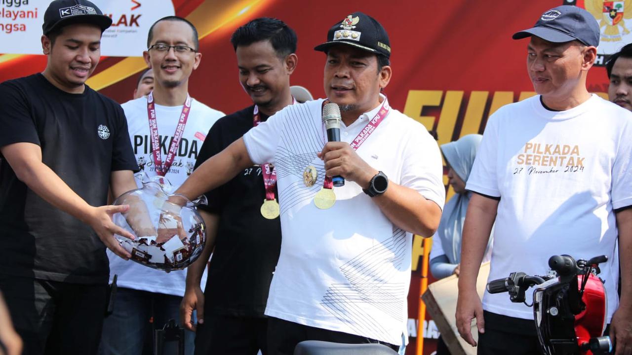Acara Fun Run KPU, Pj Wali Kota Tangerang Imbau Ajak Pendukung Sosialisasi Paslon dengan Bijak & Positif