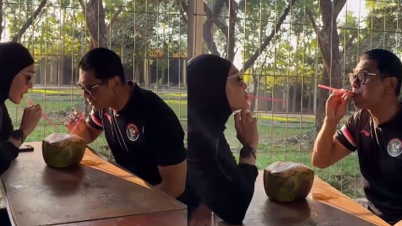 Bak Remaja Lagi Jatuh Cinta, Romantisnya Jenderal Rudy 'Gajah' Minum Kelapa Muda Satu Berdua Bikin Baper