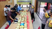 Upaya penyelundupan 62 kilogram sabu dari Malaysia berhasil digagalkan Polda Kaltim. (foto: istimewa)