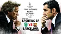 Sporting vs Barcelona (Liputan6.com/Abdillah)