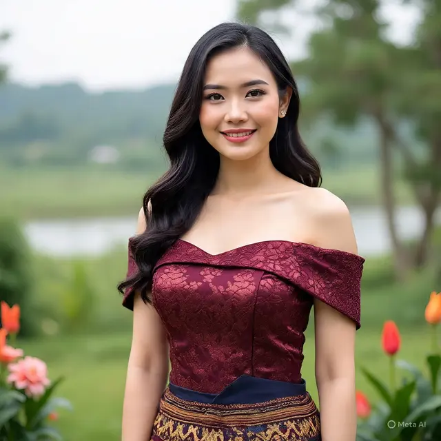 Model Kebaya Brokat Bawahan Songket