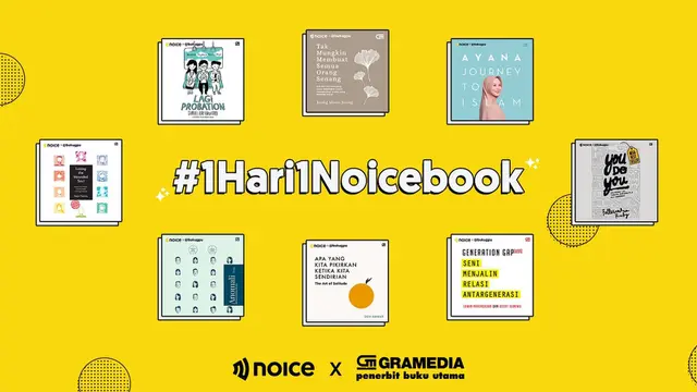 Platform konten audio lokal Noice berkolaborasi dengan Gramedia Pustaka Utama.
