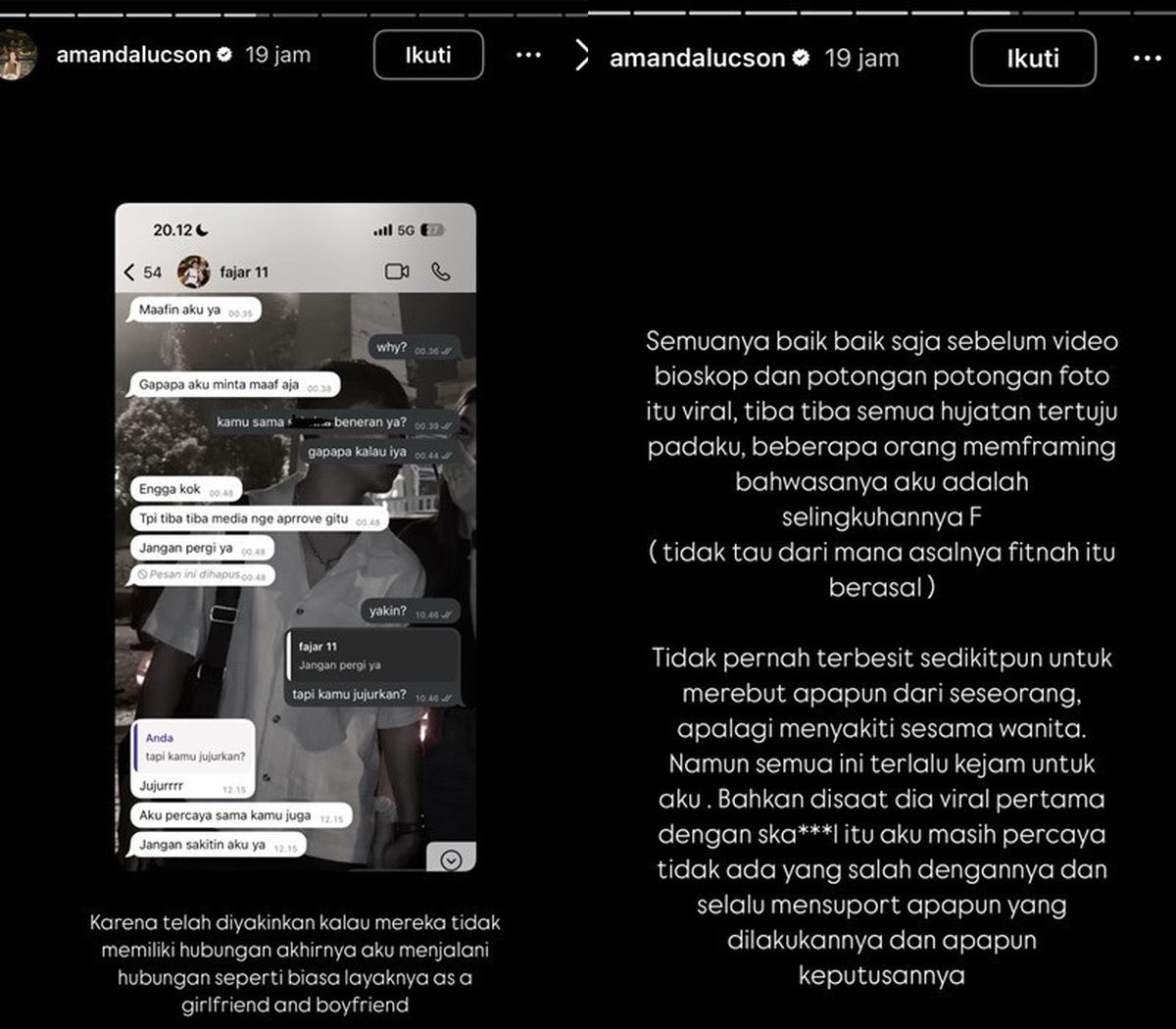 Kronologi Fajar Noor Diduga Selingkuh dengan Amanda Lucson, Shabrina Eleanor Sindir di TikTok?