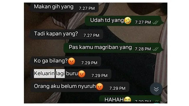 6 Balasan Chat Saat Pacar Tanya ‘Sudah Makan Belum’ Ini Bikin Ngakak