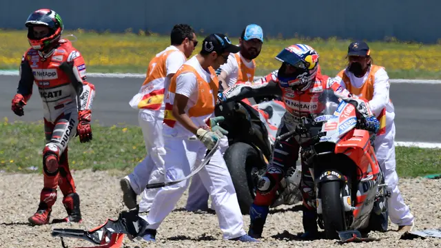 Insiden Tabrakan Beruntun di MotoGP Spanyol