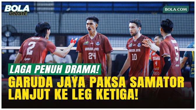 Garuda Jaya Tumbangkan Surabaya Samator 3-2, Paksa Lanjut ke Leg Ketiga!