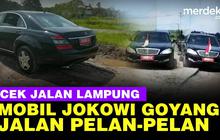 VIDEO: Penampakan Mobil Jokowi Goyang-Goyang Lewati Jalan Rusak Lampung