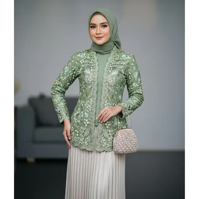 Panduan Memilih Warna Kebaya Rok Plisket yang Paling Cocok untuk Kulit Sawo Matang (Image by Gemini AI)