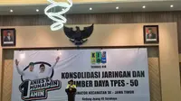 Gus Imin menghadiri 'Konsolidasi Jaringan dan Sumber Daya Tim Pemenangan Elektoral Sistem (TPES) 50 Kecamatan di Jawa Timur' di Gedung Juang Surabaya, Jumat (12/1/2024). (Liputan6.com/Muhammad Radityo Priyasmoro).