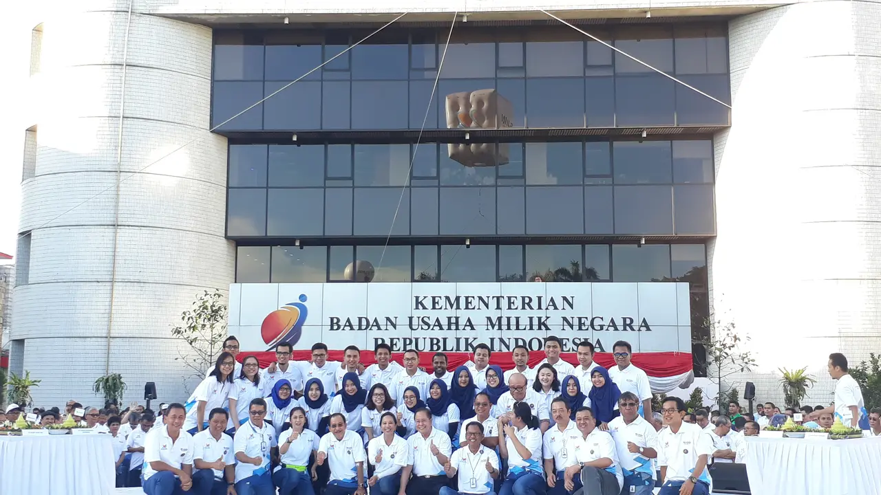 Kementerian BUMN merayakan HUT ke-20 pada Jumat (13/4/2018) ini. (Liputan6.com/Ilyas Istianur)