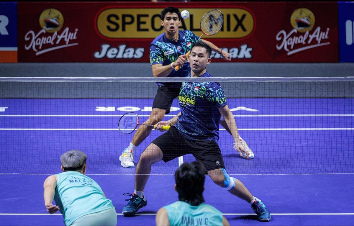 FOTO: Ganda Putra Indonesia Sabar/Reza Lolos ke Final Indonesia Open 2025