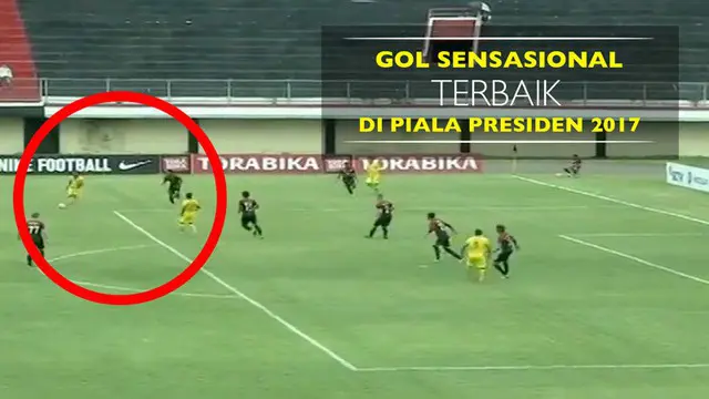 Berita video inikah gol terbaik Piala Presiden 2017 persembahan dari pemain muda Sriwijaya FC, Slamet Budiyono, pada Senin (13/2/2017).