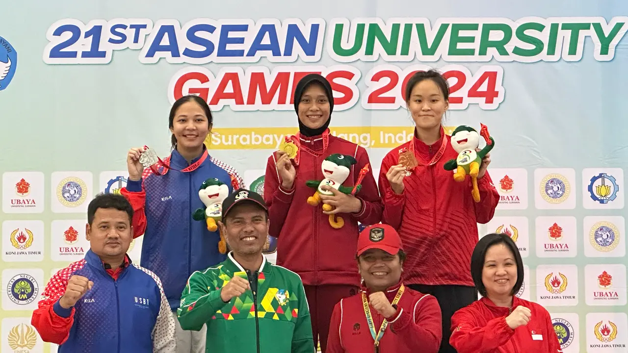 Atlet taekwondo Indonesia Silvana Lamanda menyabet emas ajang AUG 2024. (Istimewa)