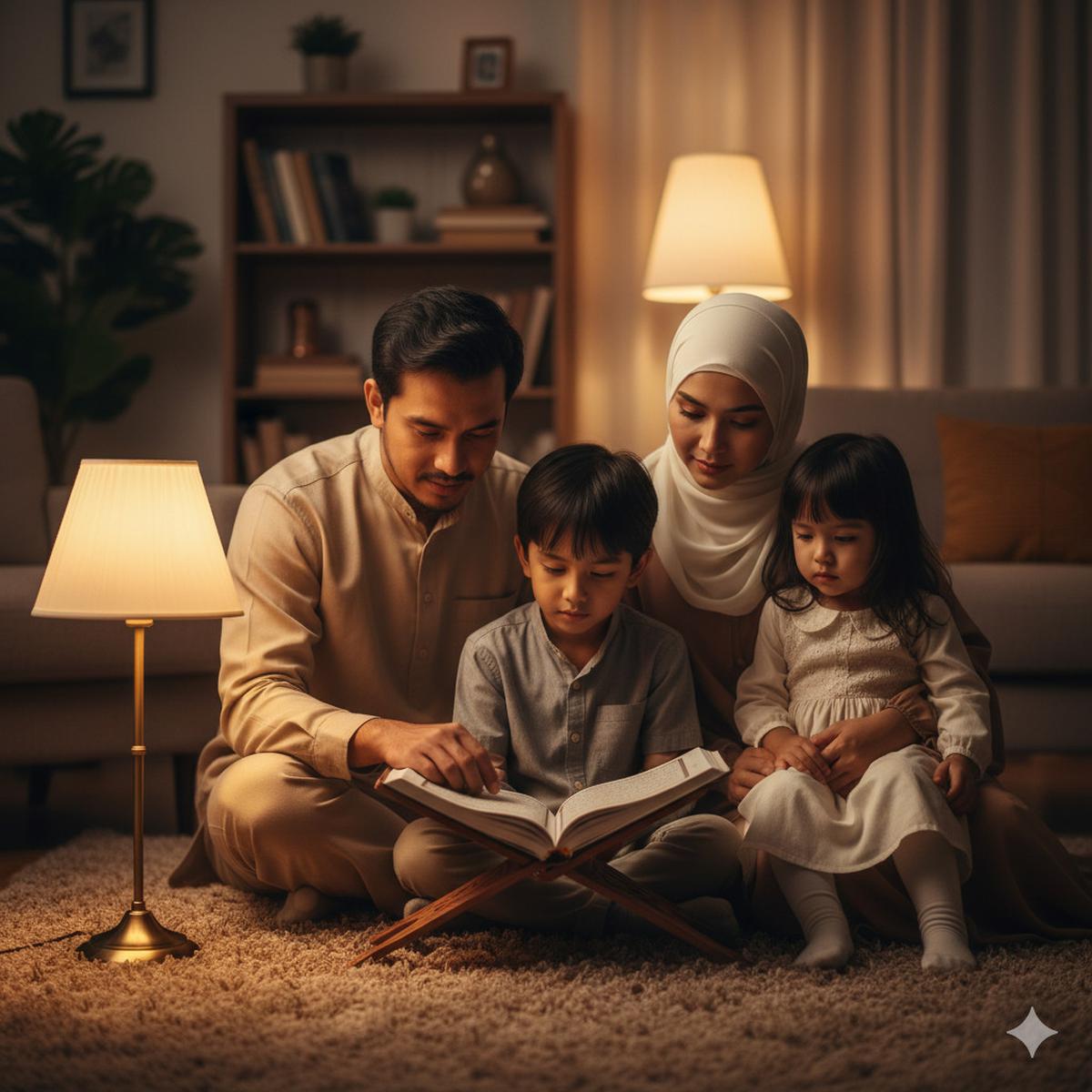 Prompt AI Potret Keluarga Muslim