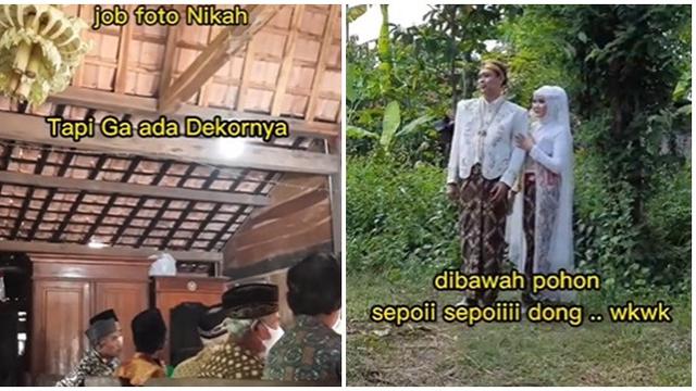 Viral Pasangan Menikah dan Foto Tanpa Dekorasi, Banjir Pujian Netizen