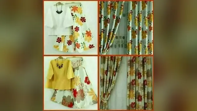 Beberapa orang ini mengenakan pakaian yang ternyata mirip dengan motif benda di sekitarnya seperti gorden maupun sprei.