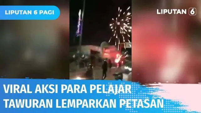 VIDEO: Marak Tawuran Antar Pelajar Modal Senjata Tajam hingga Petasan
