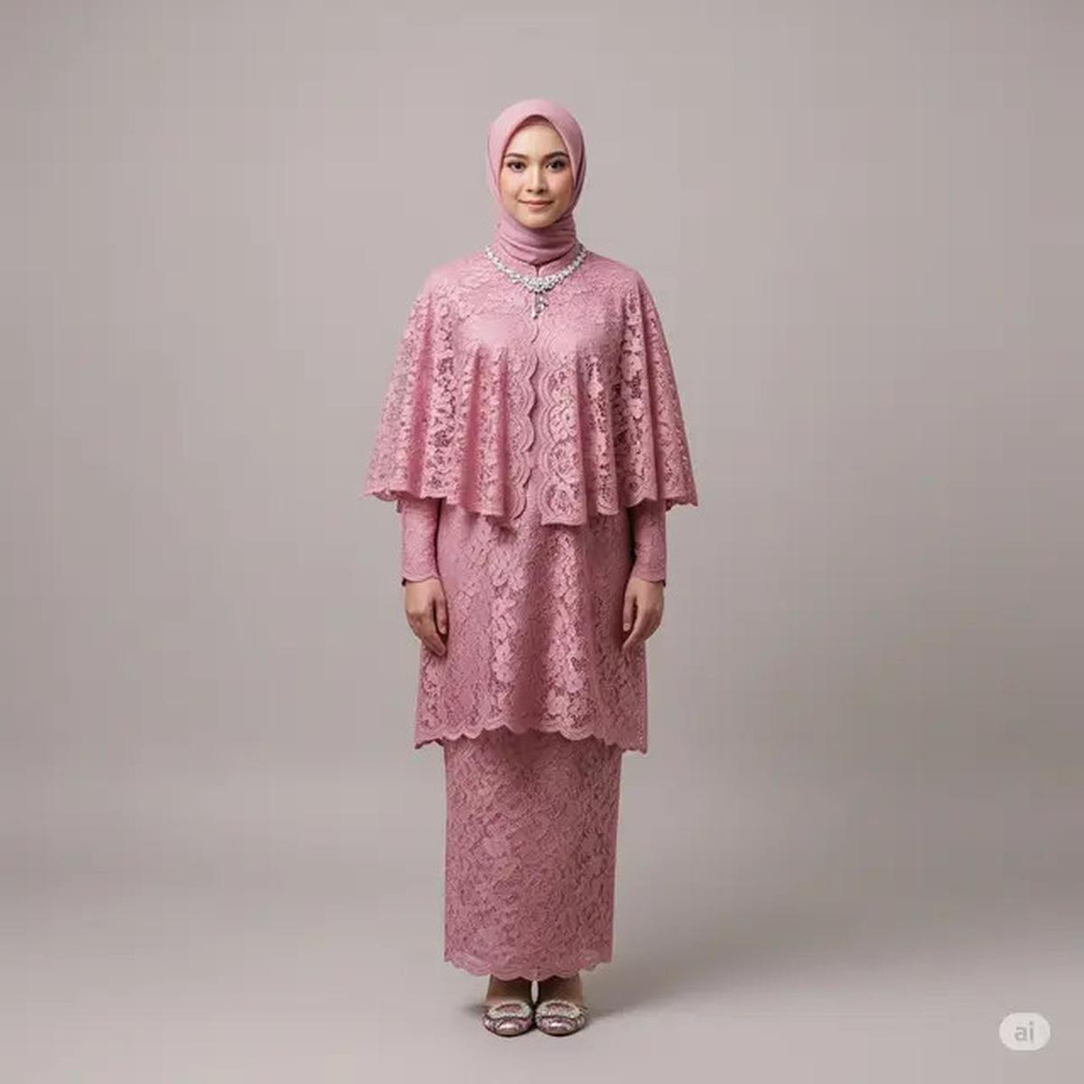 7 Pilihan Dress Brokat untuk Pengajian yang Memukau, Tampil Anggun dan Syar'i