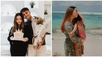 Potret Terbaru Adzana Bing Slamet Kini Jadi Ibu Dua Anak. (Sumber: Instagram/rizkyalatas dan Instagram/adzanabs)