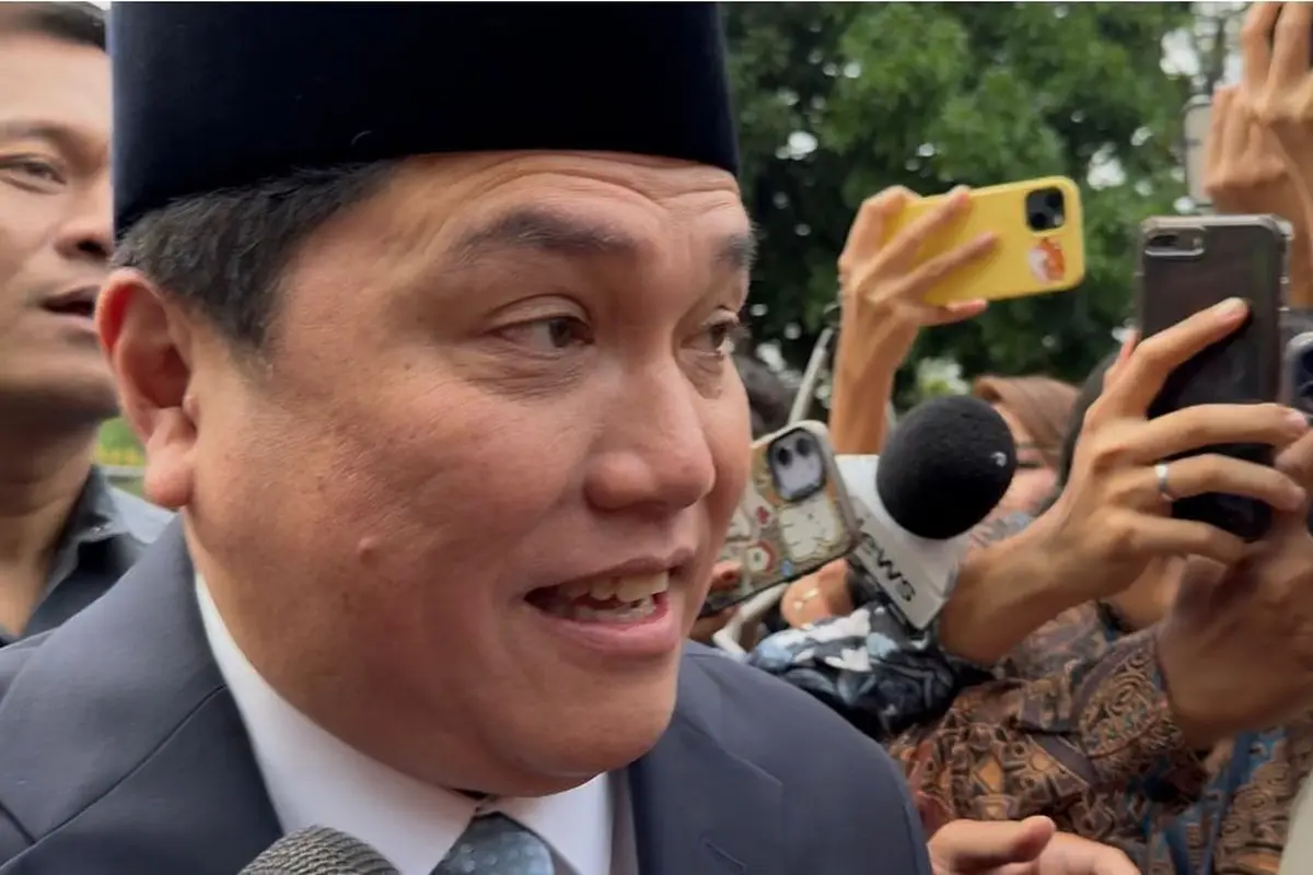 Erick Thohir tiba di Istana Kepresidenan Jakarta, Rabu (17/9/2025).