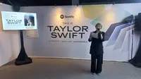 Jumpa pers This Is Taylor Swift: A Spotify Playlist Experience di kawasan SCBD, Jakarta pada Kamis (13/2/2025). Acara ini bisa mulai dikunjungi pada 14-16 Februari 2025. (Foto: Ruly Riantrisnanto)