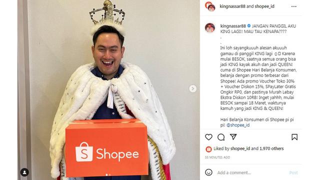 Heboh Banget! Kali Ini Nassar ajak Warganet jadi King dan Queen
