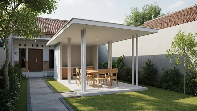 Inspirasi Pendopo Mini untuk Rumah Pedesaan Gaya Minimalis Modern Model Pendopo Mini Tanpa Dinding