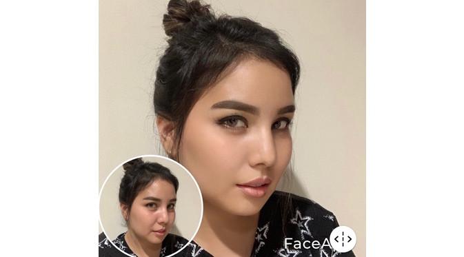 7 Artis Cantik yang 'Oplas' Pakai FaceApp, Iis Dahlia Bak Bintang Bollywood (sumber: Instagram.com/tya_ariestya)