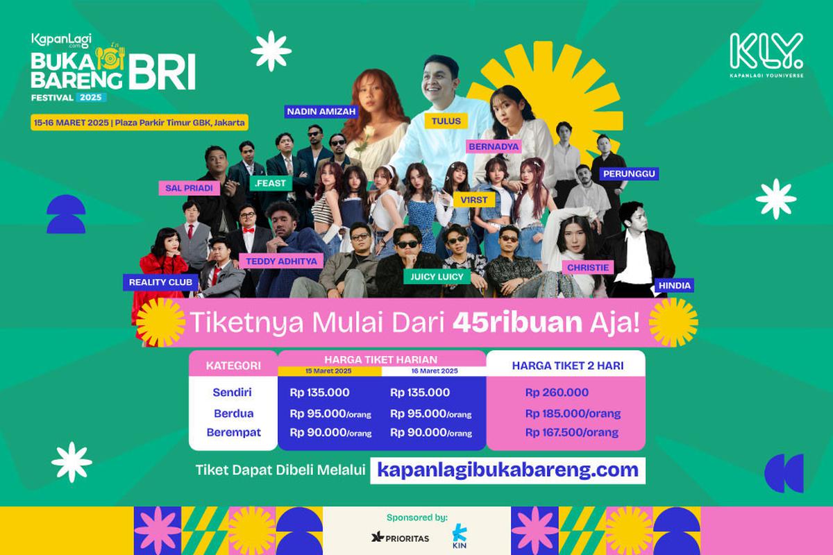 Tata Cara Pembelian Tiket KapanLagi Buka Bareng BRI Festival 2025 Buat Kalian yang Masih Bingung